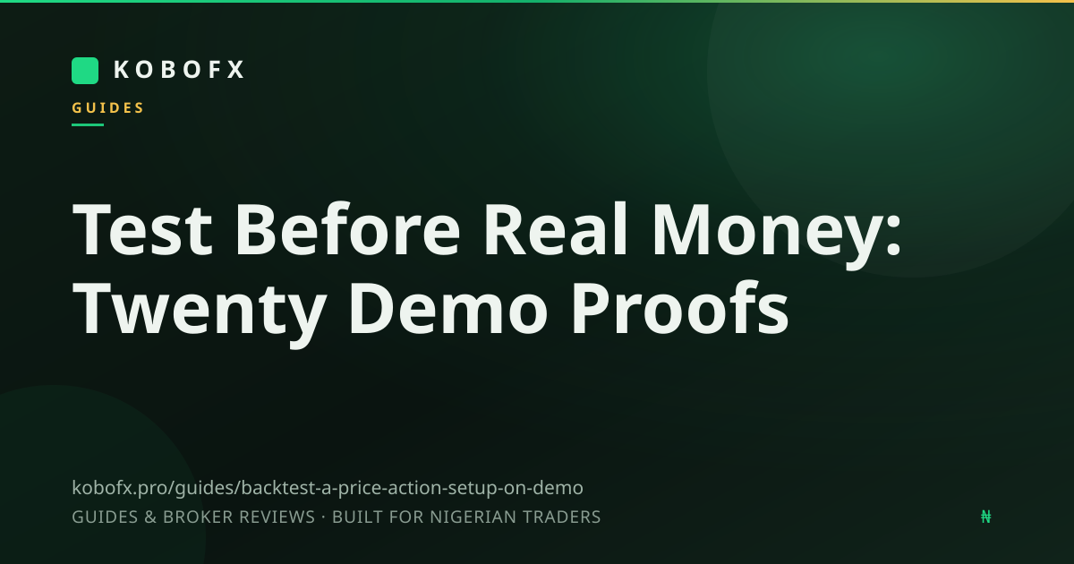 Test Before Real Money: Twenty Demo Proofs