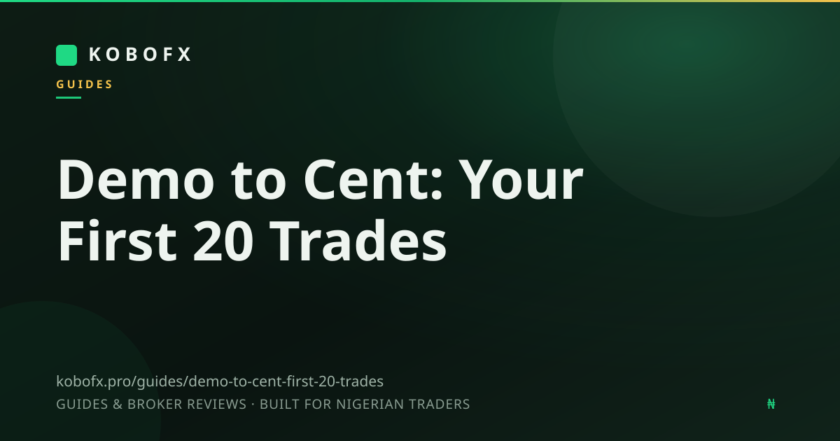 Demo to Cent: Your First 20 Trades