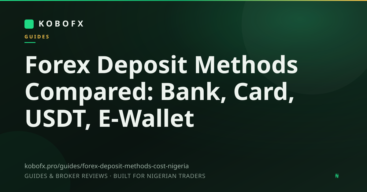 Forex Deposit Methods Compared: Bank, Card, USDT, E-Wallet