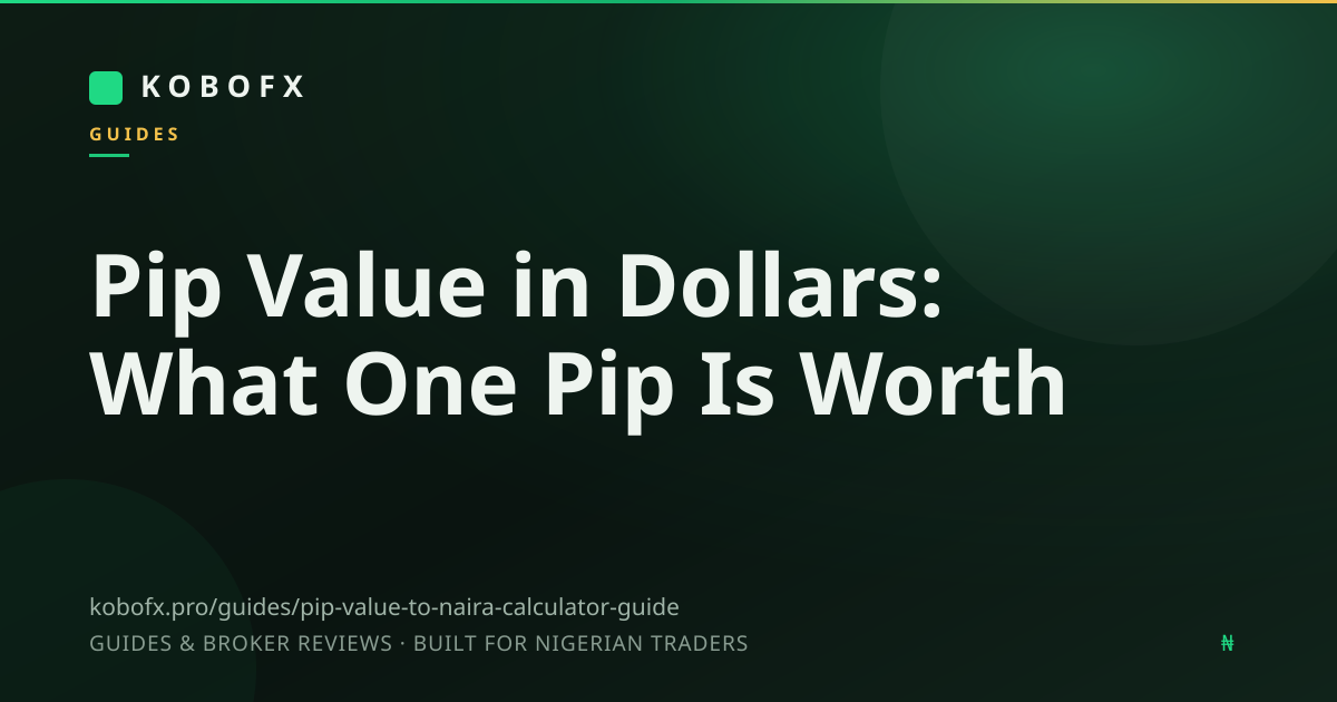 Pip Value in Dollars: What One Pip Is Worth
