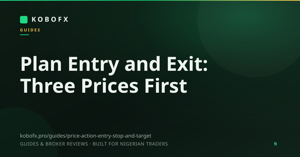 Plan Entry and Exit: Three Prices First