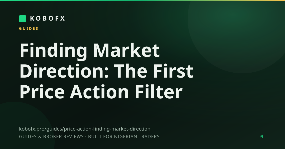 Finding Market Direction: The First Price Action Filter