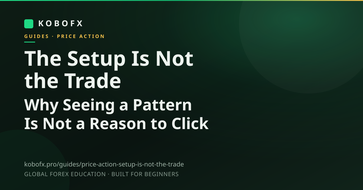 The Setup Is Not the Trade: Why Seeing a Pattern Is Not a Reason to Click