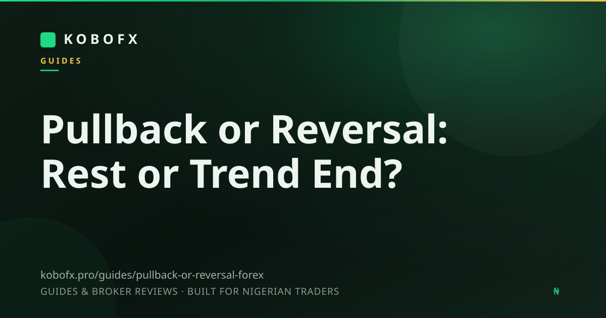 Pullback or Reversal: Rest or Trend End?