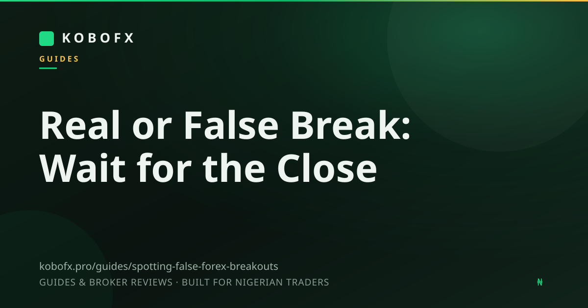 Real or False Break: Wait for the Close